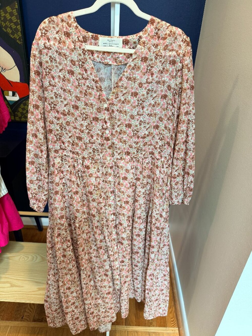 Trovata Drawstring Waist Dress with pockets